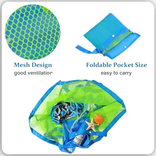 YUNYU 2-Piece Beach Play Set - Premium Sand Storage Organizer with Net, Durable Foldable Carryall for Sandpit Toys, Family Holidays & Outdoor Vacations - Image 6