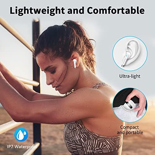 Wireless Earbuds, Bluetooth 5.4 Headphones NEW Wireless Headphones with 4 ENC Mic, 56H Bluetooth Earphones in Ear Noise Cancelling Deep Bass, Mini Ear Buds Bluetooth Earbuds IP7 Waterproof LED Display - Image 6