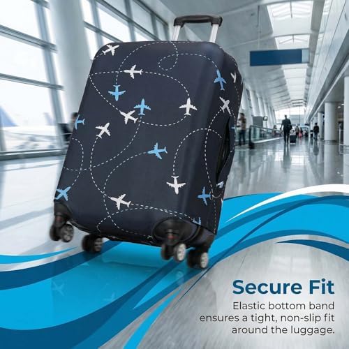 Suitcase Cover Luggage Protector, Elastic Washable Luggage Covers for Suitcases, Anti-Scratch Dustproof Trolley Case Protector Fits 18-21 Inch Luggage - Image 6