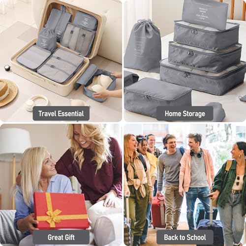 Packing Cubes for Suitcases, 10 pcs Travel Organiser Packing Bags for Clothes Shoes Toiletries Travel Luggage Organizers Storage Bags - Image 5