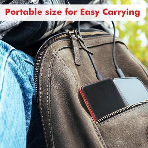 2-Pack Power Bank Portable Charger 10600mAh, PowerBank 2.4A Fast Charging USB C Input and Output, for Smartphones and More - Image 6