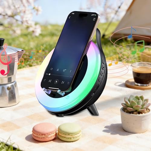 Portable Speaker | With RGB Light, Rechargeable, Hi-Fi Sound - Induction Speaker - Innovative Technology Gadget for Home, Office, RV, Travel, Camping, Picnic, Birthday - Image 3