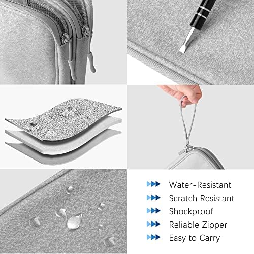 Portable Cable Organiser Bag Travel Organiser Double-Layer Cable Organiser Bag All-in-One Electronics Case for Tech Accessories, Charger, Power Bank, Earphone, Holiday Essentials for Men Women - Grey - Image 5