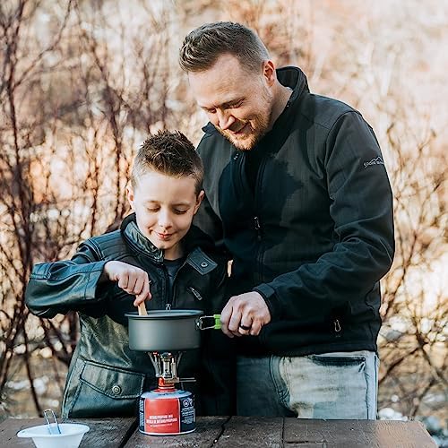 MalloMe Camping Cookware 18pc Mess Kit w/Backpacking Stove – Camping Cooking Set for Backpacking Gear - Camping Pots and Pans Set w/Camping Pot Pan Stove Utensils Camp Kitchen Equipment Accessories - Image 2