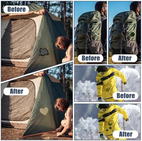 Nylon Repair Patches Nylon Repair Tape Nylon Fabric Patch Self Adhesive Outdoor Camping Gear Nylon Repair Kit for Tent, Umbrella, Down Jackets, Sleeping Bag, Knapsack - Image 5