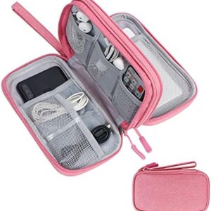 Travel Cable Organiser Bag,Double Layer Tech Pouch for Charger,Lightweight Carry Case Travel Essentials Gadget Bags for Business Trip,Daily Use,Electronics Accessories Storage Cable Bag