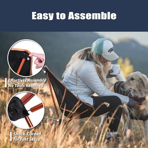 TREKOLOGY YIZI GO Camping Chair for Adult – Compact, Foldable, Lightweight 0.9 kg, 136 kg Capacity, Durable Aluminum, Quick Setup, Ideal for Backpacking, Beach, and Outdoor Adventures (Black) - Image 6