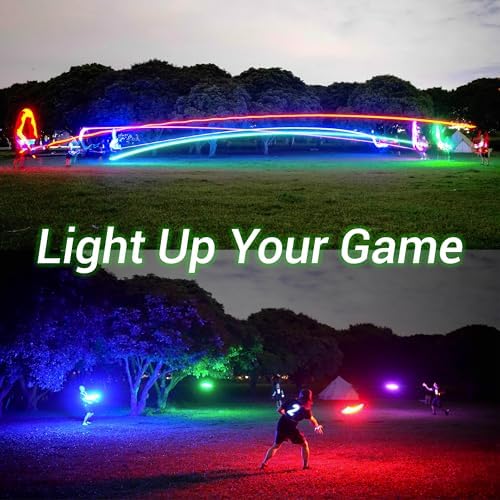 TOSY Flying Disc - 16 Million Colors RGB LEDs, Extremely Bright, Smart Modes, Camping Essentials for Teens/Kids/Adults/Men/Boys/Girls, Auto Light Up, Rechargeable, Waterproof, 175g - Image 3