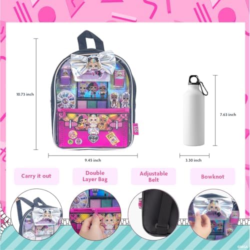 L.O.L. Surprise! Kids Makeup Set, Including Lip Balm, Nail Polish, Nail File, Hair Bows in Backpack, Perfect for Parties, Gift, Sleepovers and Makeovers, for Girls Aged 3+ by Townley Girl - Image 6