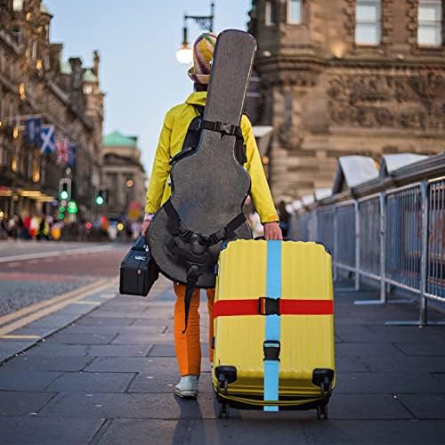 Luggage Suitcase Straps Set, Travel Accessories Thickened Luggage Belt with Quick Release Buckle, Adjustable Black Travel Luggage Straps for Suitcase Baggage (Blue, 2 PCS Set) - Image 7