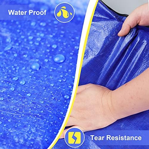 85L Large Bags for Moving House - 6 Pack, Packing Bags for Moving House Essentials with Zips, Waterproof Storage Bags for Home Solid&Reusable (Blue) - Image 4