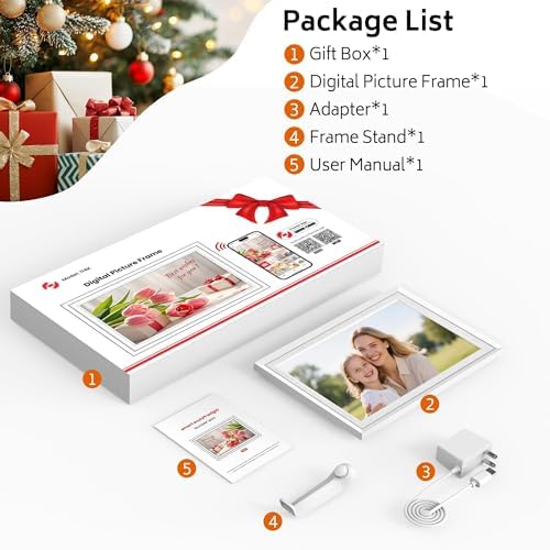 Frameo WiFi Digital Photo Frame 10.1 Inch - 1280x800 HD IPS Touch Screen Picture Frame Electronic, 32GB Memory, Auto Rotate, Wall Mountable, Digital PictureFrame for Sharing Photos and Videos - Image 8