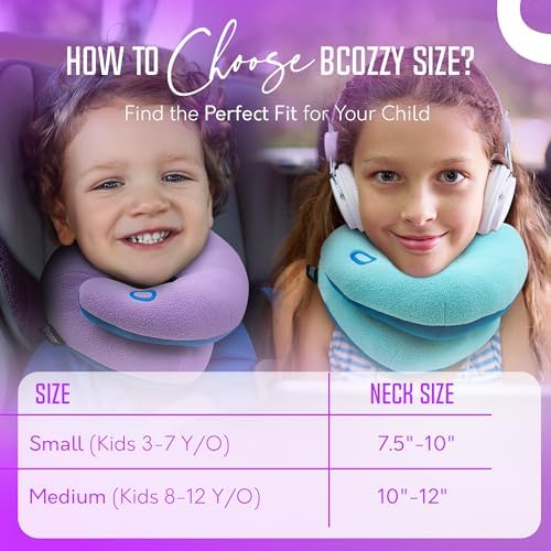 BCOZZY Kids Chin Supporting Travel Pillow for Ages 3–7- Patented Soft Neck Pillow for Head and Chin Support in Car Seat and Airplane. Comfortable Travel Essential. Small Size, Bag, Gray - Image 5