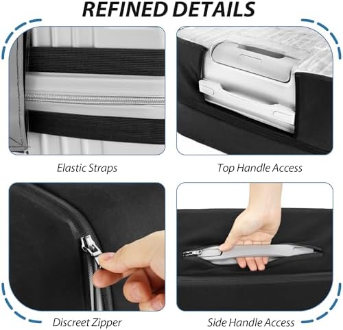 Transparent PVC Suitcase Cover, No Disassembly Required Clear Luggage Protector Suitcase Cover, Waterproof Travel Wrap Luggage Cover Protectors, Luggage Bag for Hard Cover Suitcase - Image 6
