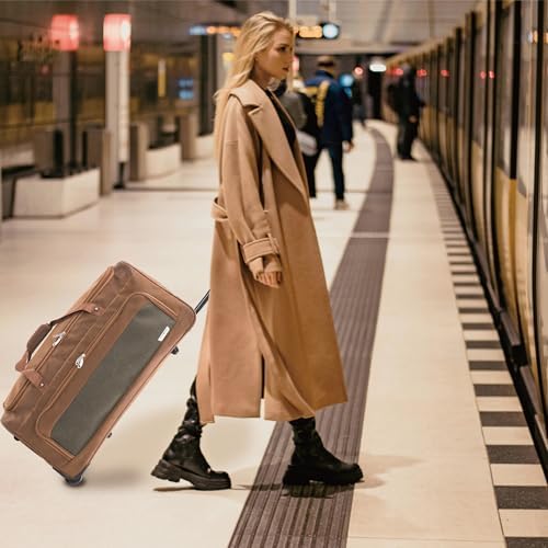 FLYMAX 30" Large Suitcase Faux Leather Lightweight Luggage Travel Trolley 100L - Image 5