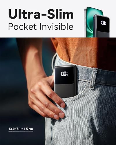 INIU Power Bank, Slim 22.5W PD Fast Charging Portable Charger, USB C in&out 10000mAh Battery Pack, Travel Essentials Powerbank, Mobile Phone Charger for iPhone 17 16, Samsung S25 S24, iPad, Xiaomi etc - Image 3