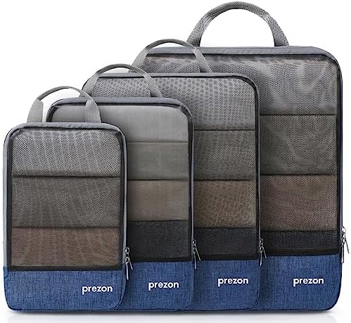 Compression Packing Cubes, Luggage Organiser Set, Extensible Suitcase Organiser, Packing Organisers for Suitcases, Packing Cubes for Travel or Home Storage
