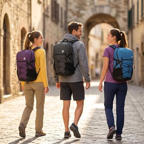 Travel Backpack for Men Women, 20L Lightweight Hiking Backpack Waterproof Daypack, Durable Outdoor Rucksack for Trekking, Camping, Flying & Commuting - Breathable Ventilation System - Image 7
