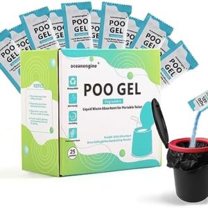 oceanengine Portable Toilet Absorbent Gel, Portable Toilet Powder Poo Urine Powder for Camping Outdoor Hiking