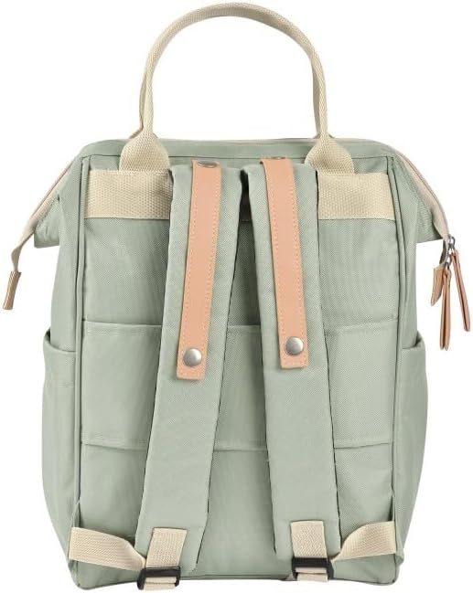BÉABA - Baby Changing Backpack - Large Storage Volume - Changing Mat Included - Multiple Pockets - Large Opening - Isothermal - Multifunction Travel Bag - Wellington - Sage Green - Image 4