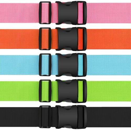 Luggage Straps, 2 Pcs Adjustable Suitcase Packing Belts Travel Accessories (Light Blue) - Image 4