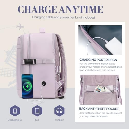 Yankony for Ryanair Cabin Bags 40x30x20, Underseat Travel Backpack Cabin Size Carry on Hand Luggage Bag for Airplanes, Multiple Pockets Comfort Rucksack for Men and Women - Image 4