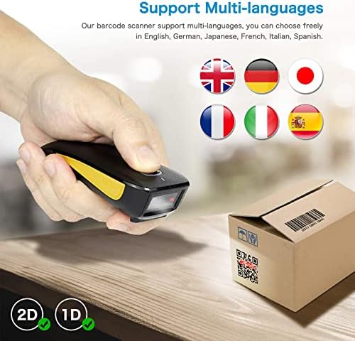 NETUM Bluetooth Mini Barcode Scanner 2.4G Wireless Compatible, Small Pocket USB 1D 2D QR Code Scanner for PC POS, Bar Code Image Reader for Tablet iPhone iPad Android iOS - C750 - Image 8