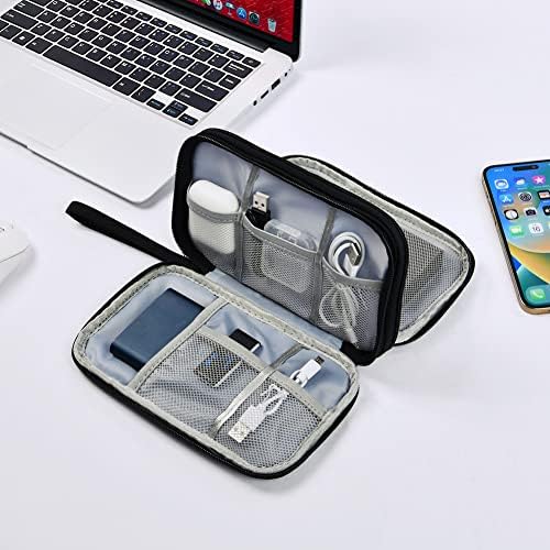 Exterior Hard Drive Case With Organizer, Mesh Pockets & Compartments - Portable for Electronics Accessories - Black Travel Bag - Carrying Case - Image 7