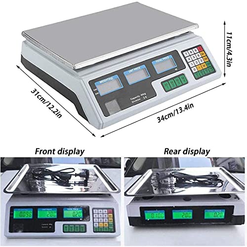 Electronic Shop Digital Scale, Vegetable Scales, Rechargeable Digital Scale With LCD Display For Food Ingredients Liquids Weighing, Shop Retail Price Display - Image 4