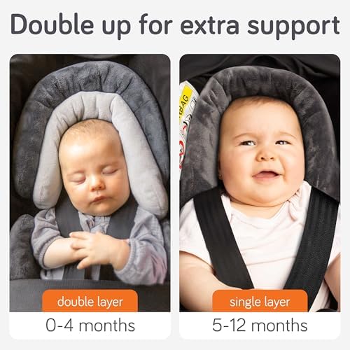Baby Uma 2-in-1 Baby & Newborn Car Seat Insert (0-12 months) - Supersoft, Universal Newborn Insert for Car Seat, Machine-Washable Newborn Pram & Head Support - Image 3