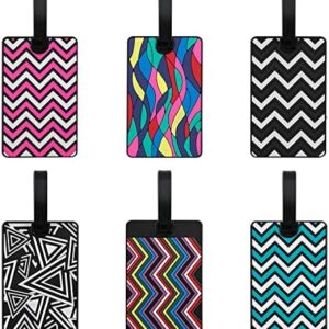 6Pcs Luggage Tag, Luggage Labels Travel Suitcase Luggage Tags Business Card Holder/ Travel ID Bag Tag