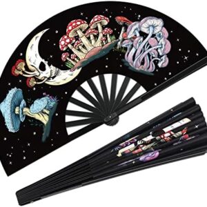 Fans for Line Dancing- Rave Fan - World Game Cup Larger Folding Clack Handheld Fan for Men/Women EDM, Halloween Costumes Shirts Pajamas Sweatshirts for Women,Music Festival [Beach Vacation Essentials]
