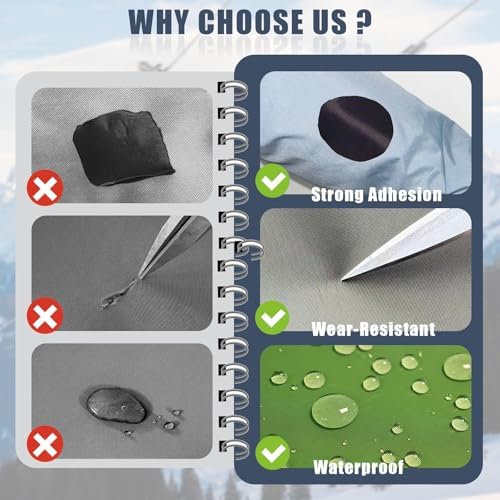 Nylon Repair Patches Nylon Repair Tape Nylon Fabric Patch Self Adhesive Outdoor Camping Gear Nylon Repair Kit for Tent, Umbrella, Down Jackets, Sleeping Bag, Knapsack - Image 4