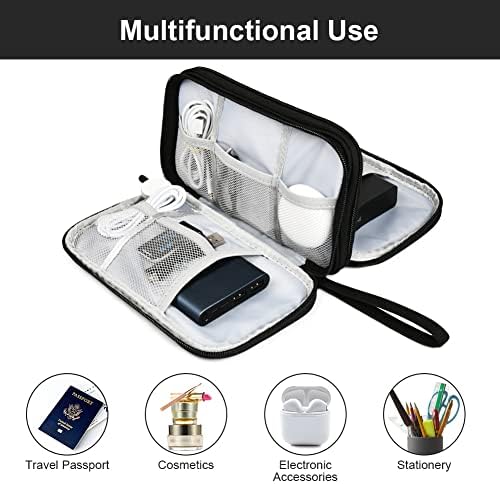 Exterior Hard Drive Case With Organizer, Mesh Pockets & Compartments - Portable for Electronics Accessories - Black Travel Bag - Carrying Case - Image 6