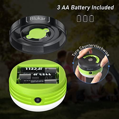 Blukar Camping Lights, Camping Lantern Outdoor Lamp with Magnetic Base | Tent Light Battery Powered,Water Resistant 3 Modes, Portable Hanging Tent Accessories for Emergency(3 AA Batteries Included) - Image 7