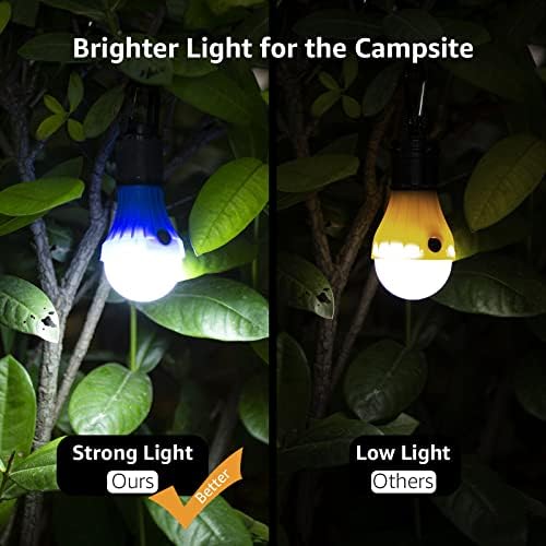 Lepro Camping Lights, Battery Powered Tent Lights, Warm White and Daylight Modes, Camping Accessories, Hanging Camping Lantern, Battery Lights for Power Cuts, Pack of 4 (AAA Battery Included) - Image 3