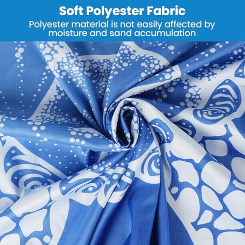 Ainiv Beach Blanket, Large Beach Mat 140 x 210 cm (2-3 People) Foldable, Picnic Blankets Sandproof Waterproof, Beach Accessories Outdoor Blankets with 6 Fixed Nails for Beach, Camping, Hiking, Picnic - Image 4
