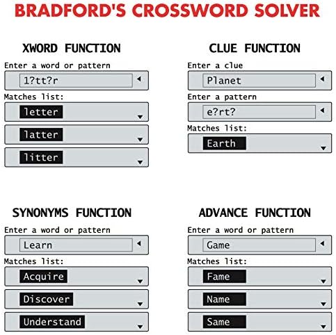 Lexibook, Collins Crossword, Bradford, Phonetic spell-correction, Anagram solver, words games, Electronic, with battery, black/white, CR753EN - Image 6