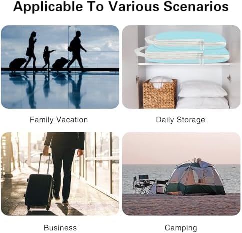 Compression Packing Cubes for Suitcases,Suitcase Organiser Bags,Travel Packing Cubes Compression Set for Backpack,Packing Organisers,Waterproof Travel Organiser Packing Bags (Blue, 5 Pack) - Image 7