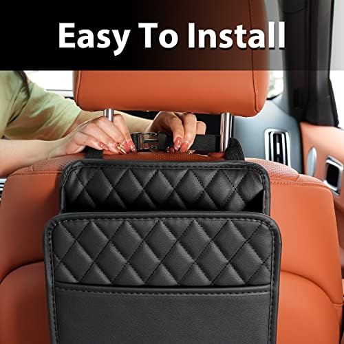 Car Seat Back Hanging Bag Car Document Holder Multi-Pocket Bottle Bag Storage Box Organizer Travel Tidy Pouch Pocket Kids - Image 7