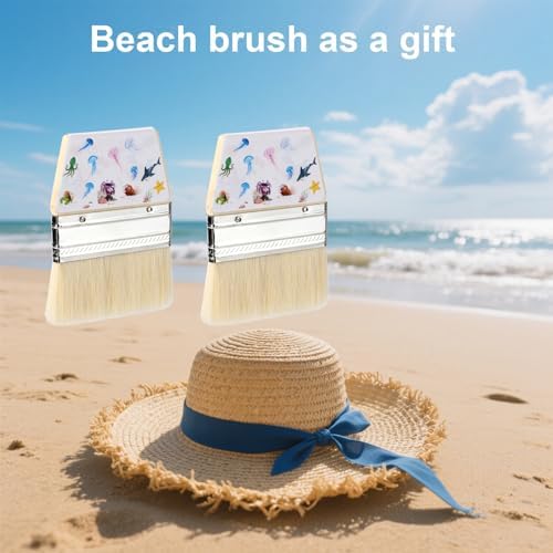 Beach Removal Cleaner Brush, Quick Dry & Reusable Sand Cleaning for Kids Adults Women, Must-Have Remover Essentials for Travel Vacation Summer Sandbox Activities Accessories (Ocean Creature Style) - Image 4