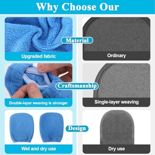 Vodolo 2 in 1 Sand Remover for Beach,2Pcs Sand Wipe Off Mitts for Beach,Beach Vacation Essentials for Kids Adults,Beach Day Accessories Must Haves for Women,Summer Family Beach Needs Items Necessities - Image 5