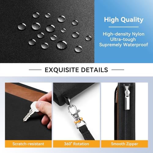 Travel Wallet, Family Passport Holder, RFID Blocking Travel Accessories Document Organiser for Tickets, Cards, Cash, Pen, Key, Waterproof Cover Holiday Essentials Case for Man & Woman - Image 6