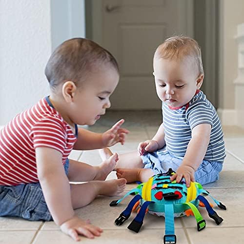 beetoy Sensory Buckle Pillow Toys for Toddlers 1-3, Learning Activity Toy Develop Fine Motor Skill, Educational Buckle Zipper Toys Toddler Activities Travel Toy for Threading Basic Skills - Image 6