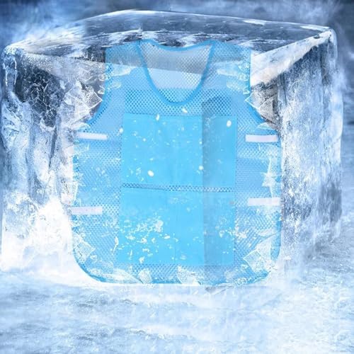 Cooling Vest,Body Cool Clothing with 8 Ice Packs - Wearable Personal Cooler Gadgets Cold Clothes for Summer Outdoor Sports Travel Work Dads Workers Outside - Image 9
