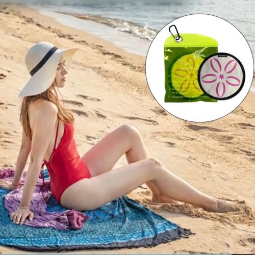 Pink Reusable Sand Wipe Off Mitts with Elastic Band | Portable Beach Sand Removal Pouch, Family Cruise Vacation Travel Essentials for Women, Girls Beach Must Haves - Image 9