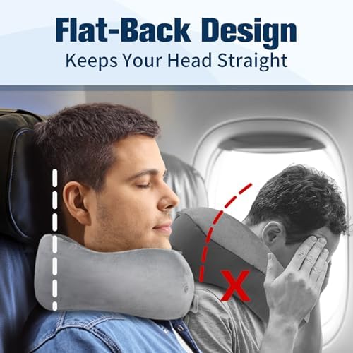 Cirorld Travel Pillow for Airplane, Neck Pillow for Travel, Memory Foam Travel Neck Pillow for Adults, Adjustable & Compact Flight Pillow, Ergonomic Neck Cushion, With Ear Plugs, Eye Mask, Carry Bag - Image 4