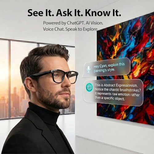 2026 Smart AI Glasses, 8MP 4K POV Camera, AI Assistant, HD Video, Voice Recorder, Meeting Transcriber, Translation, Open-Ear Bluetooth, Photochromic + Extra Blue Light Lenses for Travel & Vlogging - Image 5