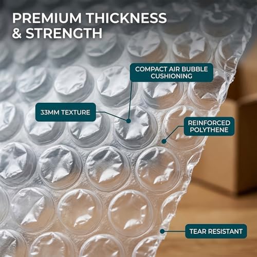 Inkspire Bubble Wrap Roll 300mm x 10m – Lightweight & Durable Air Bubbles Protective Packaging Essential for Moving House, Parcel Shipping, Storage Boxes & Fragile Item Packing - Image 4