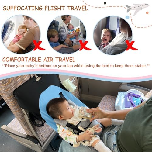 Baby Airplane Bed, Baby Travel Essentials for Flying, Plane Portable High Chair Harness Seat for Toddler, Must Haves for Infants 1-8 Months Old - Image 7